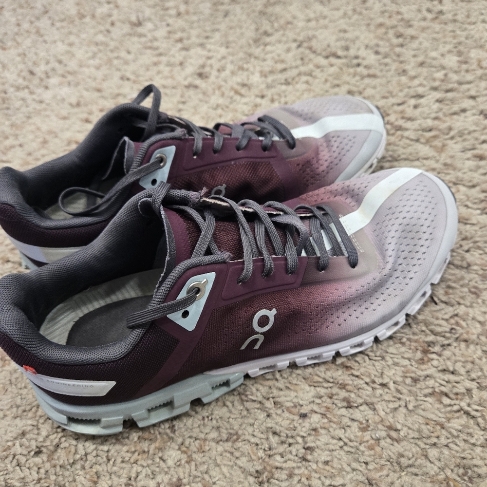 On Cloud Flow Women's Cloudflow 3 Running Shoes Mulberry Mineral Aqua Size 9.5 - Picture 2 of 6